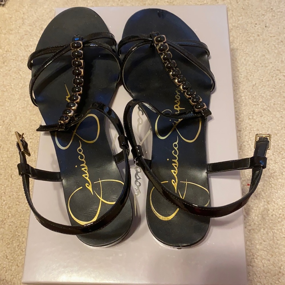 Jessica Simpson black Jupitere sandal